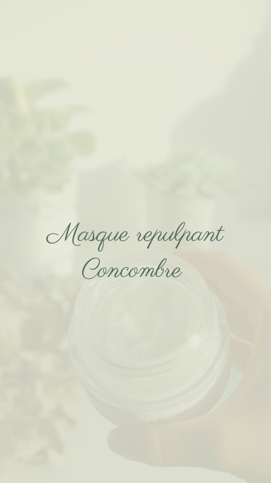 Masque repulpant Concombre | Sacs recharges