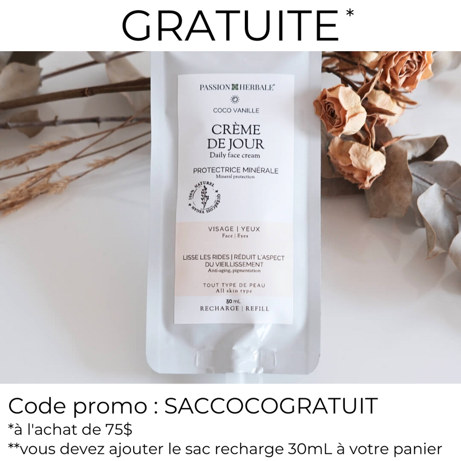 Crème de jour protectrice Coco-Vanille | Sacs recharges