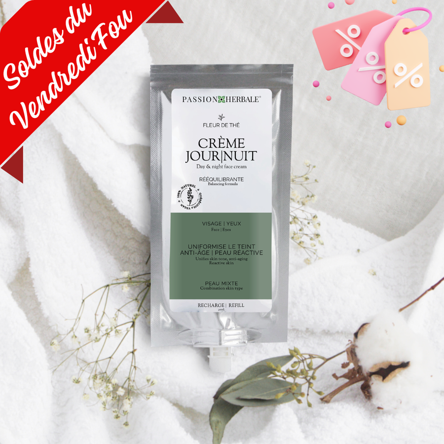 Crème de jour et nuit Fleur de thé | Sacs recharges