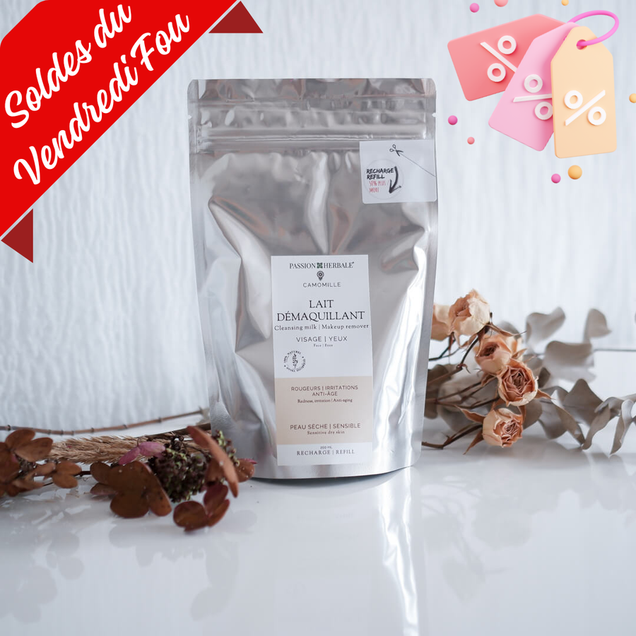 Lait Démaquillant Camomille | Sacs recharges