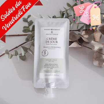 Crème de jour Menthe Tonique | Sacs recharges