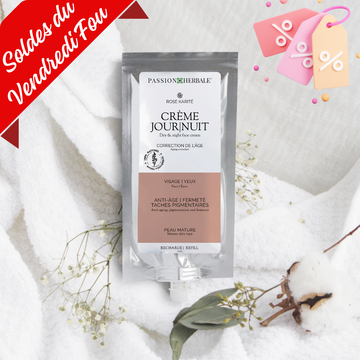 Crème de jour & nuit Rose Karité | Sacs recharges
