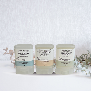 Trio mini-déodorants | Bergamote, Eucalyptus et Jasmin - Passion Herbale Cosmétiques naturels